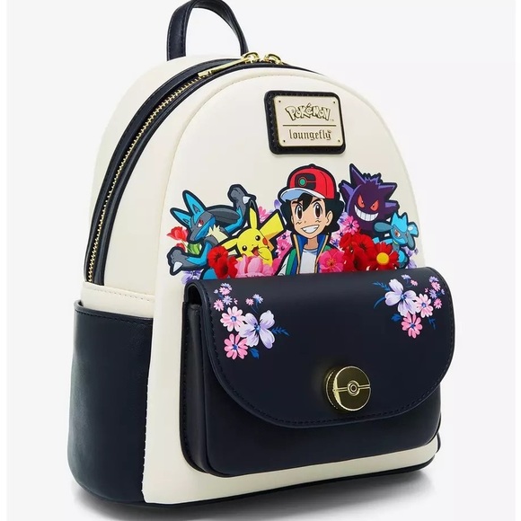Loungefly Pokémon Ash‎ & Pokémon Floral Mini Backpack BoxLunch Exclusive main image 4